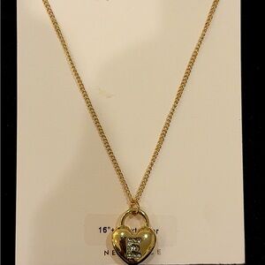 LC Lauren Conrad Gold-Tone Heart Locket Necklace with Initial Accent